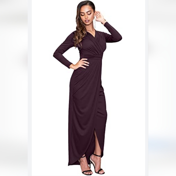 Koh Koh Dresses & Skirts - #6090 Elegant Long Sleeve Purple Dress